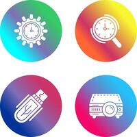 Direction and Magnifier Icon vector