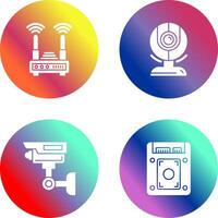 Router and Web Cam Icon vector