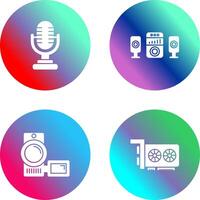 Microphone and Sound System Icon vector