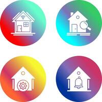 buscar y inteligente hogar icono vector