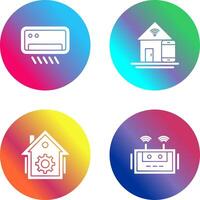 Air Conditioner and Home Automation Icon vector