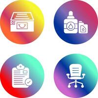 archivo gabinete y tinta cartucho icono vector