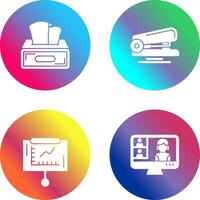 Tissue Box and Stapler Icon vector