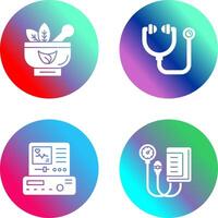 Ayurvedic and Stethoscope Icon vector