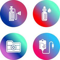 Oxygen and Dropper Icon vector