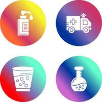 Hand Soap and Ambulance Icon vector