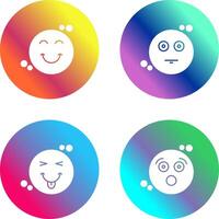 Smile and Neutral Icon vector