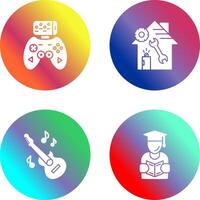 Game Controller and home repair Icon vector