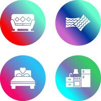 Sofa and Cushions Icon vector