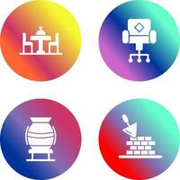 Chair and Dinning Table Icon vector