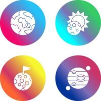 earth and eclipse Icon vector