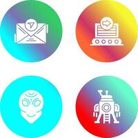 message and container Icon vector