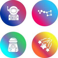 big dipper and astronaut Icon vector