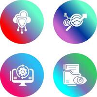 Data Protection and Data Research Icon vector