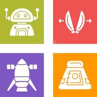 robot and playload Icon vector