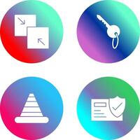 Combine and Key Icon vector