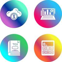 Cloud Computing and Bar Chart Icon vector