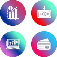 Chart Up and Money Down Icon vector