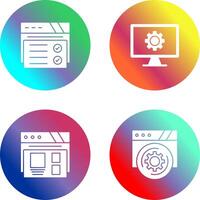 Web Browser and Monitor Screen Icon vector