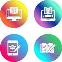 Digital Learning and Written Icon vector