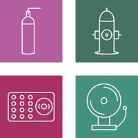 hydrant and oxygen tank Icon vector