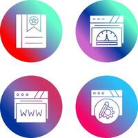 Bookmark and Speedometer Icon vector