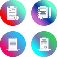 Info and Journal Icon vector