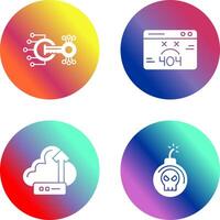 Encryption and 404 Error Icon vector