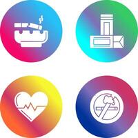 Broken Cigarette and Chewing Gum Icon vector