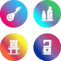 Key and Make up Icon vector