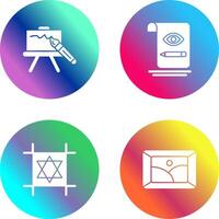 canvas and sketch Icon vector