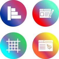 Object Alignment and Web Page Icon vector