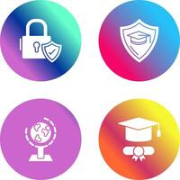 Secure and Education Icon vector
