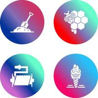 Digging and Honeycomb Icon vector