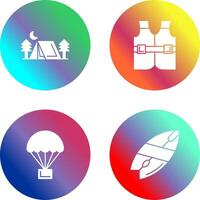 Tent and Life Icon vector