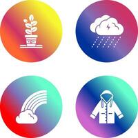 Planting and Rainy Day Icon vector