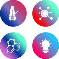 Metronome and Molecule Icon vector