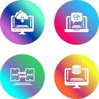 Download and E Learning Icon vector