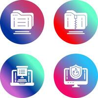 Folder and Compressed Icon vector