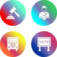 Gavel and Candidate Icon vector