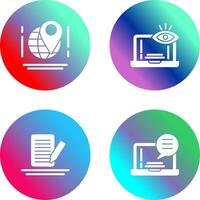 Map and Monitoring Icon vector