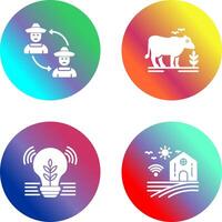 Connect and Cattle Icon vector