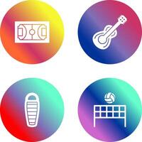 Football and Guitar Icon vector