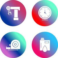 Robotic Arm and Clock Icon vector