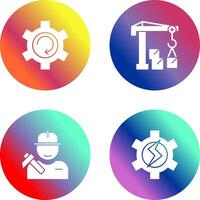 Upgrade and Robotic Arm Icon vector
