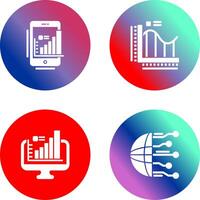Mobile and Bar Chart Icon vector