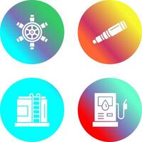 Ship Wheel and Binocular Icon vector