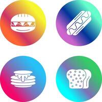 Sandwich and Hotdog Icon vector