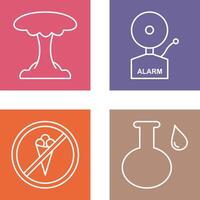 explosion and alarms Icon vector