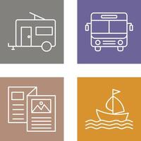 Bus and trailer Icon vector